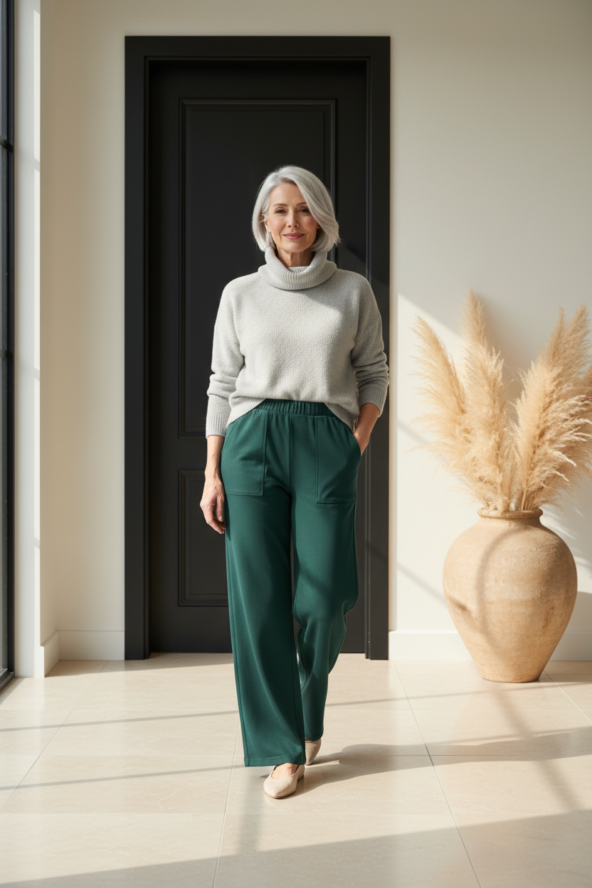 The Riko Sport Pant — because true comfort has roots. Available in Olive Green and Rich Plum, exclusively at Eco Golden Comfort.